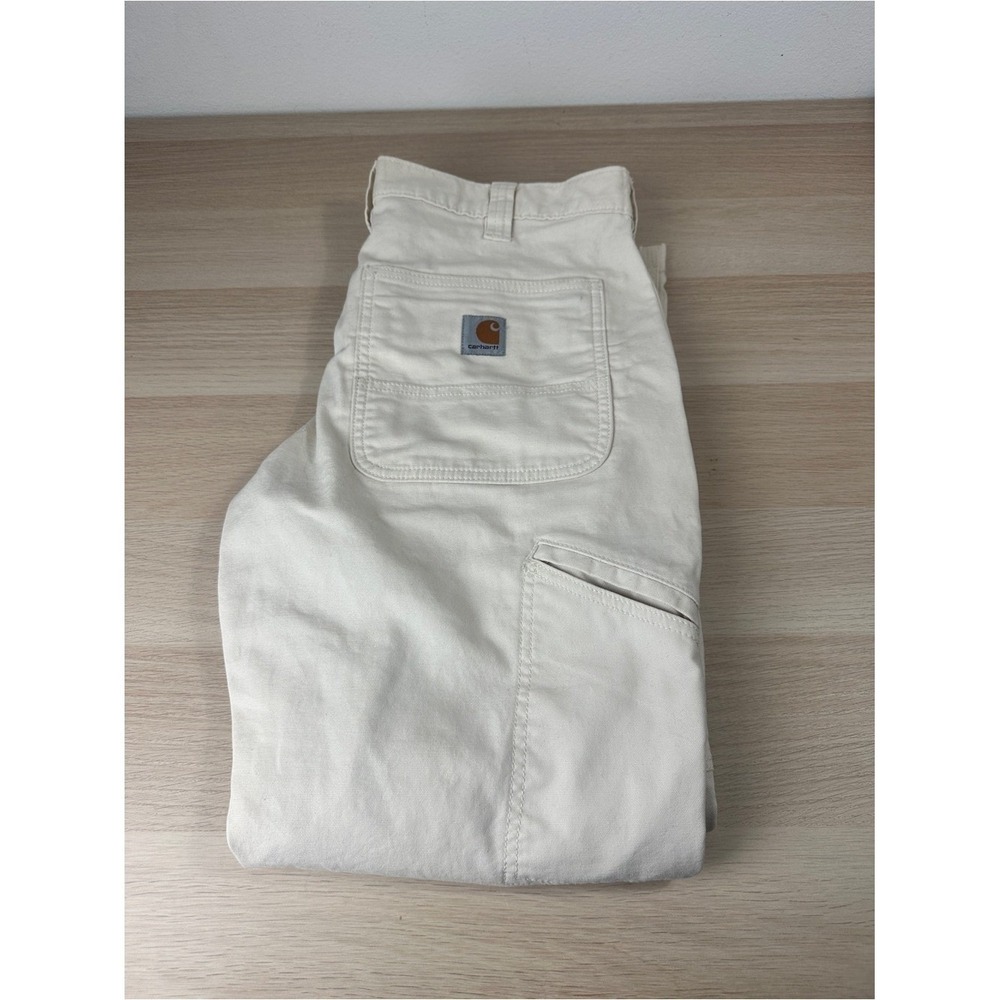 Carhartt Men's Canvas Work Jeans - Off-White/Cream 32x30